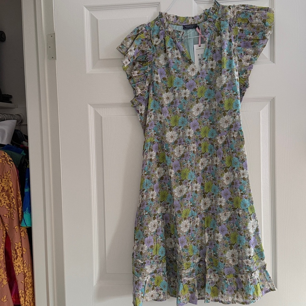 Vineyard Vines Women’s Dress with Ruffle Sleeves NWT